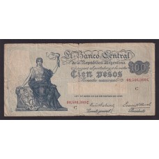 ARGENTINA COL. 436c BILLETE DE $ 100 PROGRESO BOT 1896